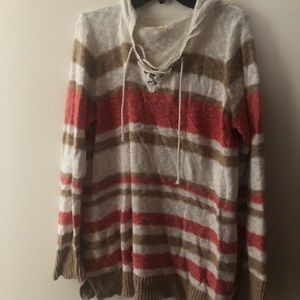 Faded Glory striped light weight hoodie